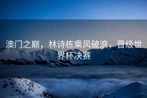 澳門(mén)之巔，林詩(shī)棟乘風(fēng)破浪，晉級(jí)世界杯決賽