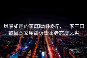 風(fēng)景如畫的家庭瞬間破碎，一家三口被撞案家屬痛訴肇事者態(tài)度惡劣
