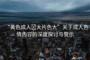 “黃色成人?大片色大”關(guān)于成人色情內(nèi)容的深度探討與警示