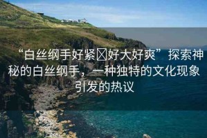 “白絲綱手好緊?好大好爽”探索神秘的白絲綱手，一種獨(dú)特的文化現(xiàn)象引發(fā)的熱議