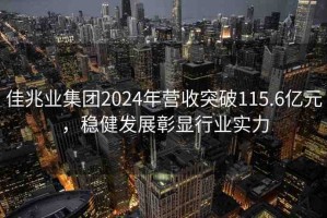 佳兆業(yè)集團(tuán)2024年?duì)I收突破115.6億元，穩(wěn)健發(fā)展彰顯行業(yè)實(shí)力