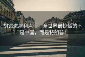 胡錫進(jìn)犀利點(diǎn)評(píng)，全世界最驚慌的不是中國(guó)，而是特朗普！