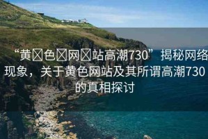 “黃?色?網(wǎng)?站高潮730”揭秘網(wǎng)絡(luò)現(xiàn)象，關(guān)于黃色網(wǎng)站及其所謂高潮730的真相探討