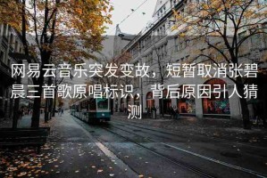 網(wǎng)易云音樂突發(fā)變故，短暫取消張碧晨三首歌原唱標(biāo)識，背后原因引人猜測