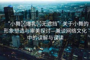 “小舞?爆乳?無遮擋”關(guān)于小舞的形象塑造與審美探討—兼談網(wǎng)絡(luò)文化中的誤解與誤讀
