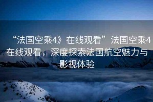 “法國空乘4》在線觀看”法國空乘4在線觀看，深度探索法國航空魅力與影視體驗(yàn)