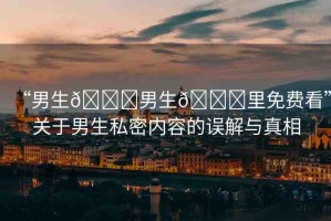 “男生??男生??里免費(fèi)看”關(guān)于男生私密內(nèi)容的誤解與真相