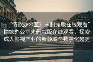 “情欲辦公室》未刪減版在線觀看”情欲辦公室未刪減版在線觀看，探索成人影視產(chǎn)業(yè)的新領(lǐng)域與數(shù)字化趨勢(shì)