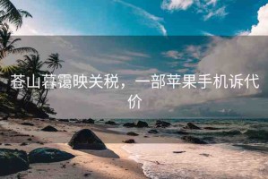 蒼山暮靄映關(guān)稅，一部蘋果手機訴代價