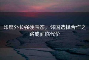 印度外長(zhǎng)強(qiáng)硬表態(tài)，鄰國(guó)選擇合作之路或面臨代價(jià)