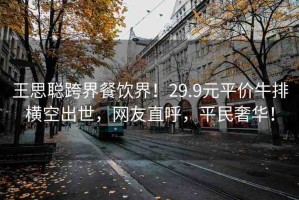 王思聰跨界餐飲界！29.9元平價(jià)牛排橫空出世，網(wǎng)友直呼，平民奢華！