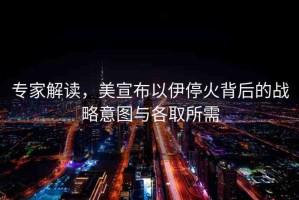 專家解讀，美宣布以伊?；鸨澈蟮膽?zhàn)略意圖與各取所需
