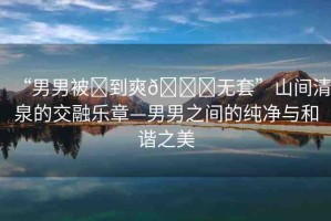 “男男被?到爽??無(wú)套”山間清泉的交融樂(lè)章—男男之間的純凈與和諧之美