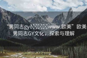 “男同志gy??www.歐美”歐美男同志GY文化，探索與理解