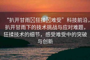 “扒開甘雨?狂揉?難受”科技前沿，扒開甘雨下的技術挑戰(zhàn)與應對難題，狂揉技術的細節(jié)，感受難受中的突破與創(chuàng)新