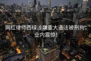 網(wǎng)紅律師西綠涉嫌重大違法被刑拘，業(yè)內(nèi)震驚！