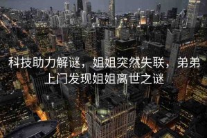 科技助力解謎，姐姐突然失聯(lián)，弟弟上門發(fā)現(xiàn)姐姐離世之謎