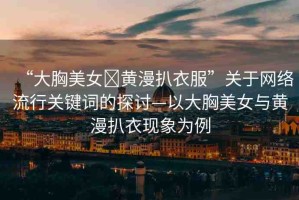 “大胸美女?黃漫扒衣服”關(guān)于網(wǎng)絡(luò)流行關(guān)鍵詞的探討—以大胸美女與黃漫扒衣現(xiàn)象為例