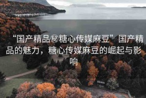 “國(guó)產(chǎn)精品秘糖心傳媒麻豆”國(guó)產(chǎn)精品的魅力，糖心傳媒麻豆的崛起與影響