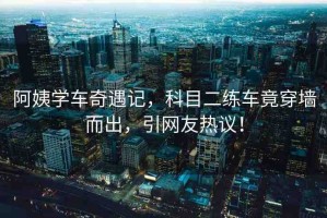 阿姨學車奇遇記，科目二練車竟穿墻而出，引網友熱議！