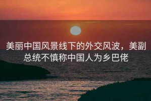 美麗中國(guó)風(fēng)景線下的外交風(fēng)波，美副總統(tǒng)不慎稱中國(guó)人為鄉(xiāng)巴佬