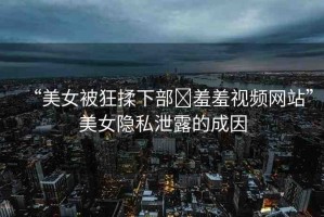 “美女被狂揉下部?羞羞視頻網(wǎng)站”美女隱私泄露的成因