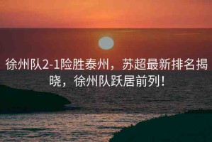 徐州隊(duì)2-1險(xiǎn)勝泰州，蘇超最新排名揭曉，徐州隊(duì)躍居前列！