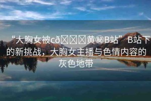 “大胸女被c??黃秘B站”B站下的新挑戰(zhàn)，大胸女主播與色情內(nèi)容的灰色地帶