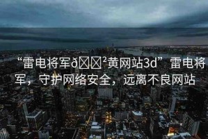 “雷電將軍??黃網(wǎng)站3d”雷電將軍，守護(hù)網(wǎng)絡(luò)安全，遠(yuǎn)離不良網(wǎng)站