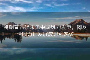 特朗普質(zhì)疑未見中國風力發(fā)電，網(wǎng)友曬圖力證發(fā)展成果引熱議