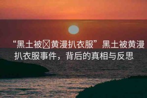“黑土被?黃漫扒衣服”黑土被黃漫扒衣服事件，背后的真相與反思