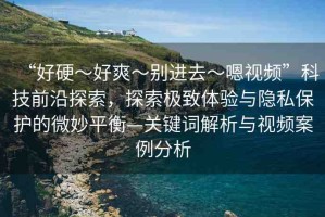“好硬～好爽～別進去～嗯視頻”科技前沿探索，探索極致體驗與隱私保護的微妙平衡—關鍵詞解析與視頻案例分析