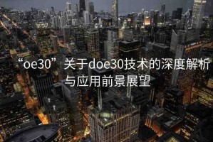 “oe30”關(guān)于doe30技術(shù)的深度解析與應(yīng)用前景展望