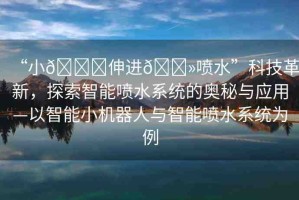 “小??伸進(jìn)??噴水”科技革新，探索智能噴水系統(tǒng)的奧秘與應(yīng)用—以智能小機(jī)器人與智能噴水系統(tǒng)為例