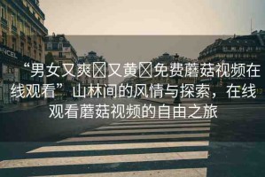 “男女又爽?又黃?免費(fèi)蘑菇視頻在線觀看”山林間的風(fēng)情與探索，在線觀看蘑菇視頻的自由之旅