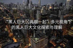 “黑人巨大?兩根一起”多元視角下的黑人巨大文化探索與理解