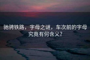 馳騁鐵路，字母之謎，車(chē)次前的字母究竟有何含義？