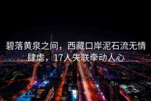 碧落黃泉之間，西藏口岸泥石流無情肆虐，17人失聯牽動人心