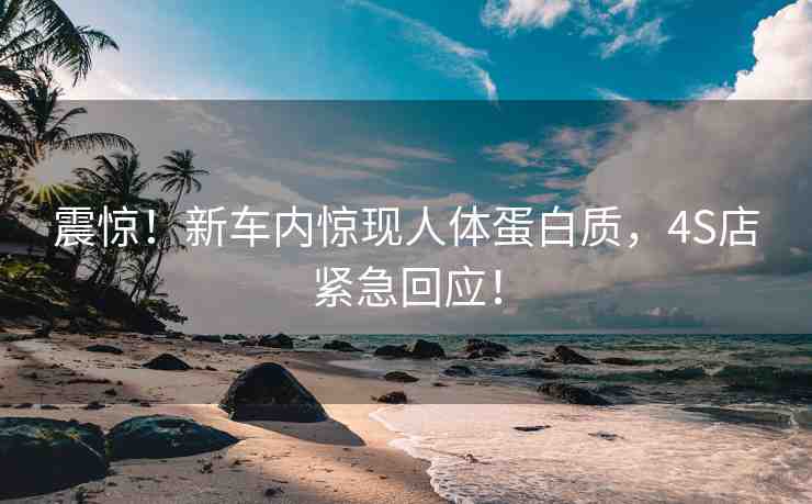 震驚！新車內(nèi)驚現(xiàn)人體蛋白質(zhì)，4S店緊急回應(yīng)！
