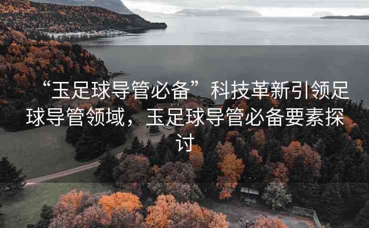 “玉足球導管必備”科技革新引領足球導管領域，玉足球導管必備要素探討