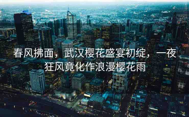 春風拂面，武漢櫻花盛宴初綻，一夜狂風竟化作浪漫櫻花雨