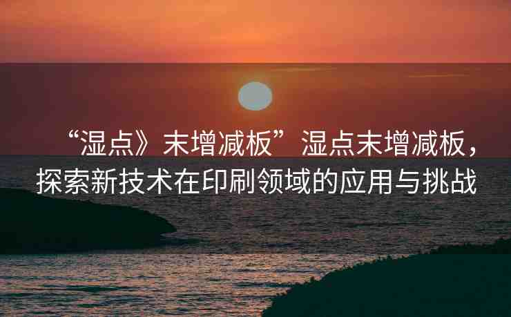 “濕點(diǎn)》末增減板”濕點(diǎn)末增減板，探索新技術(shù)在印刷領(lǐng)域的應(yīng)用與挑戰(zhàn)
