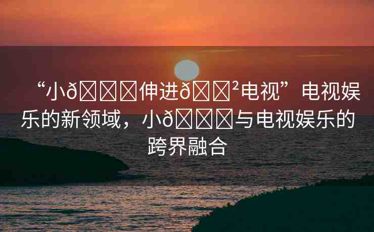 “小??伸進??電視”電視娛樂的新領域，小??與電視娛樂的跨界融合
