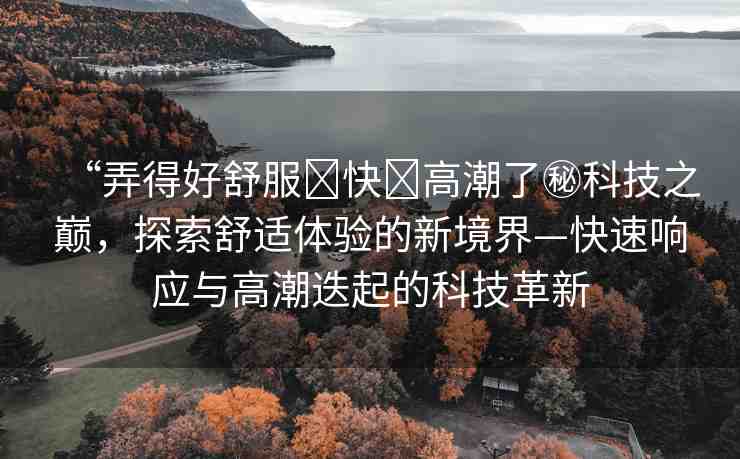 “弄得好舒服?快?高潮了秘科技之巔，探索舒適體驗的新境界—快速響應與高潮迭起的科技革新