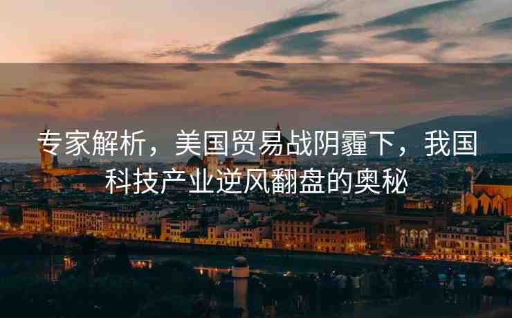 專家解析，美國(guó)貿(mào)易戰(zhàn)陰霾下，我國(guó)科技產(chǎn)業(yè)逆風(fēng)翻盤(pán)的奧秘