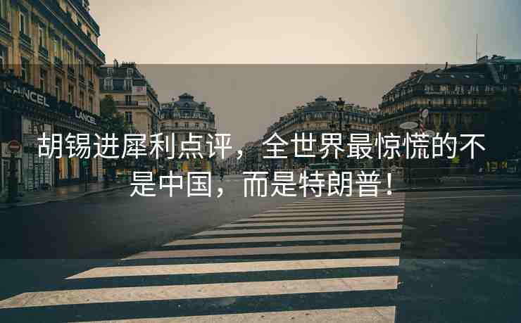 胡錫進犀利點評，全世界最驚慌的不是中國，而是特朗普！