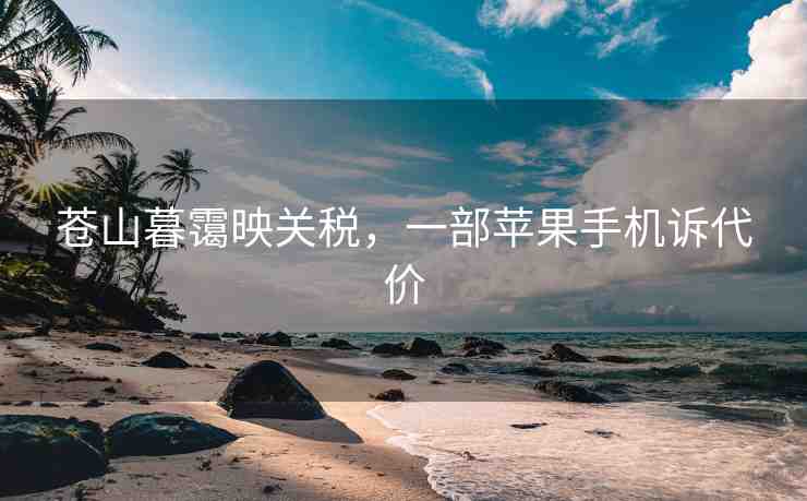 蒼山暮靄映關(guān)稅，一部蘋果手機(jī)訴代價(jià)