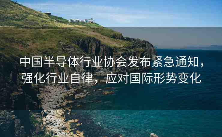 中國半導(dǎo)體行業(yè)協(xié)會發(fā)布緊急通知，強(qiáng)化行業(yè)自律，應(yīng)對國際形勢變化
