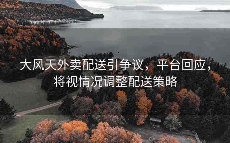 大風天外賣配送引爭議，平臺回應(yīng)，將視情況調(diào)整配送策略