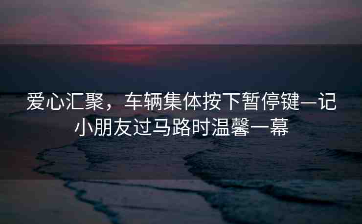 愛(ài)心匯聚，車(chē)輛集體按下暫停鍵—記小朋友過(guò)馬路時(shí)溫馨一幕